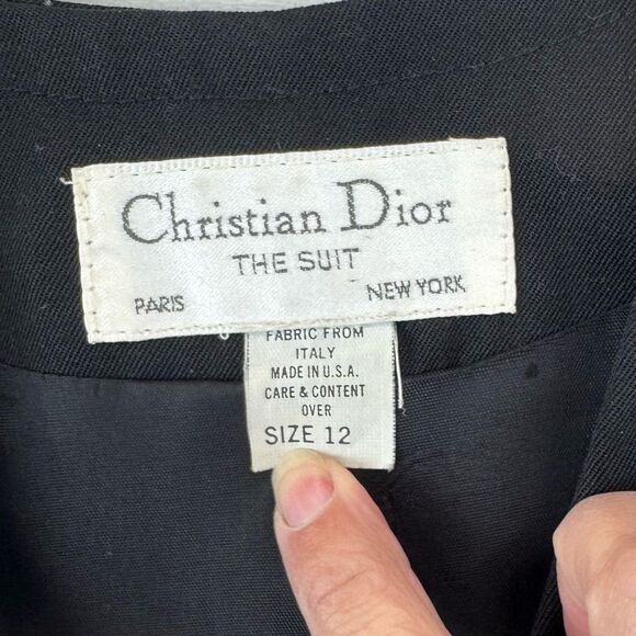 Christian Dior Vintage Wool Button Front Blazer - Picture 3 of 4